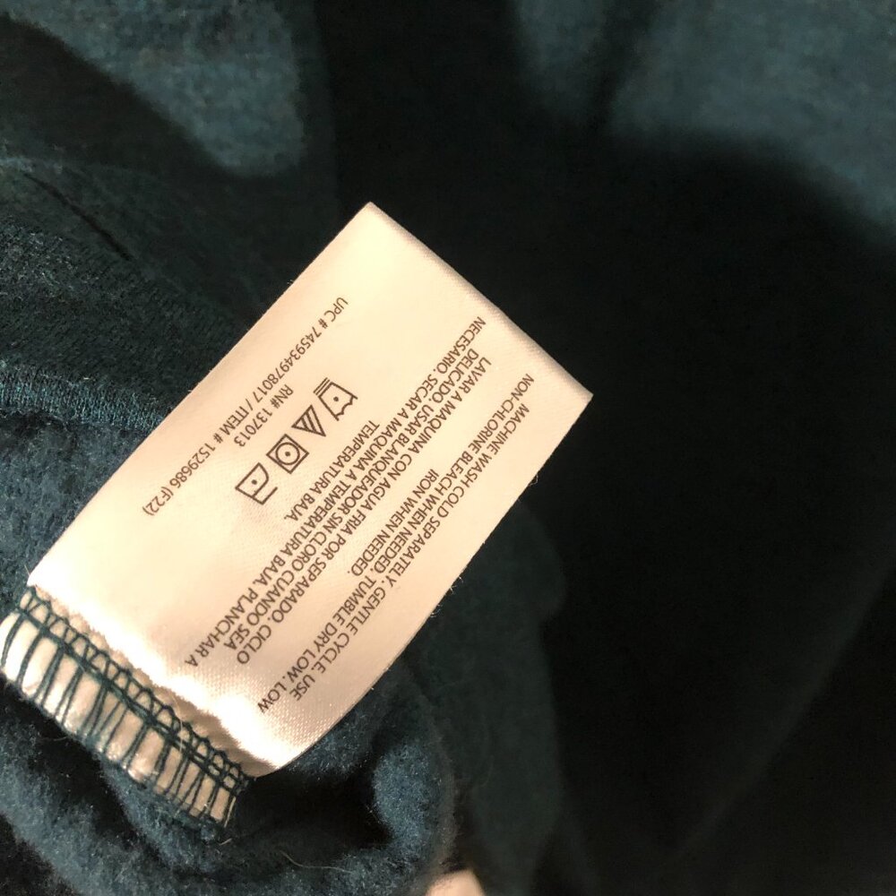 Orvis men teal crew neck long sleeve sweater, L - Picture 7 of 8